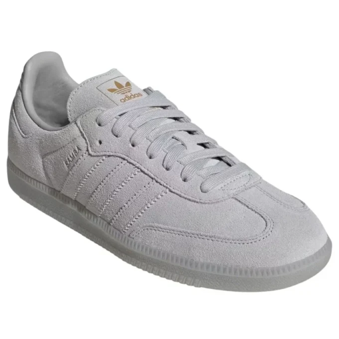 Adidas Samba “Grey Two Crystal White Gold Metallic”
