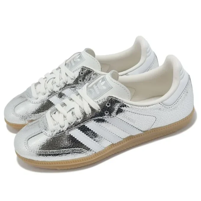 Adidas Samba OG “Gümüş Metalik Çatlak Deri”