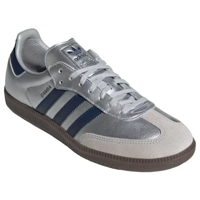 Adidas Samba OG “Matte Silver Night Indigo Gum”