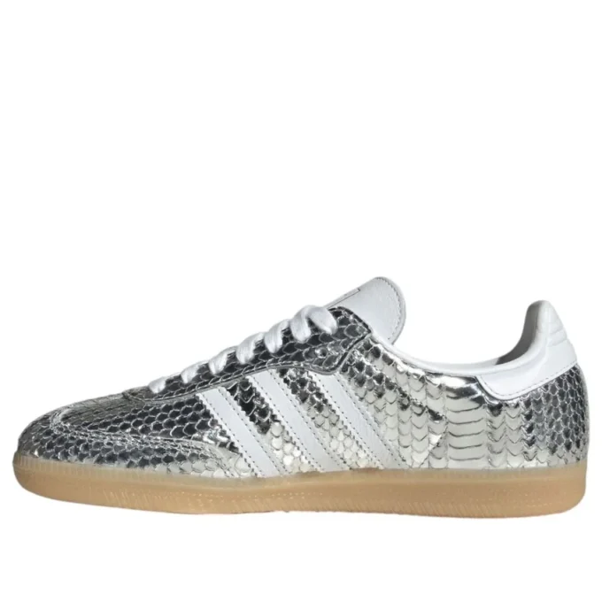 Adidas Samba Patent Yılan Derisi “Gümüş Metalik”