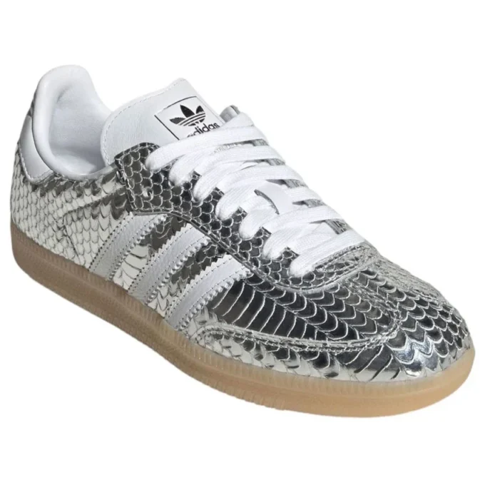 Adidas Samba Patent Yılan Derisi “Gümüş Metalik”