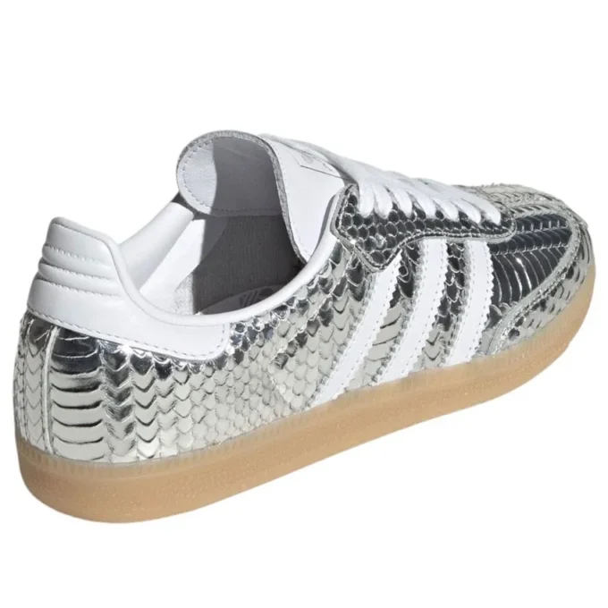 Adidas Samba Patent Yılan Derisi “Gümüş Metalik”