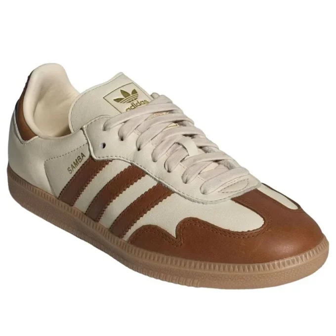 Adidas Samba “Wonder White Dusky Bronze Gold Metallic”